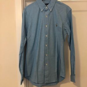 Blue Men’s Ralph Lauren Oxford, Slim Fit Size M
